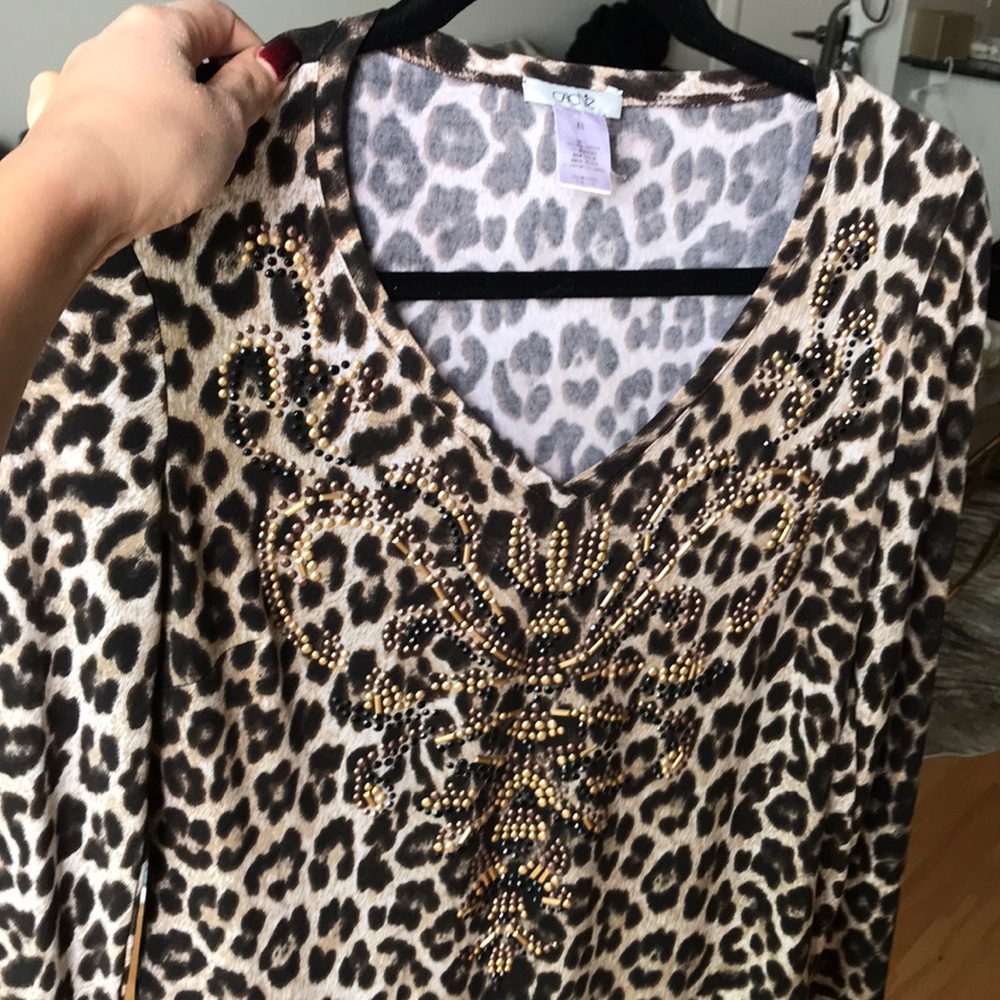 Cache leopard top - Picture 3 of 4